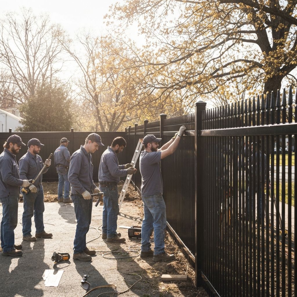 Precision Fence NJ team at work